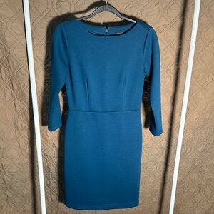 Ann Taylor Teal Midi Sheath Dress